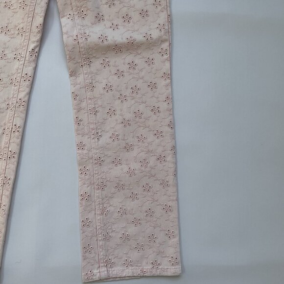 Guess Women’s 1981 High Waist Straight Leg Jeans Eyelet In Pink Size 26 - Picture 6 of 12